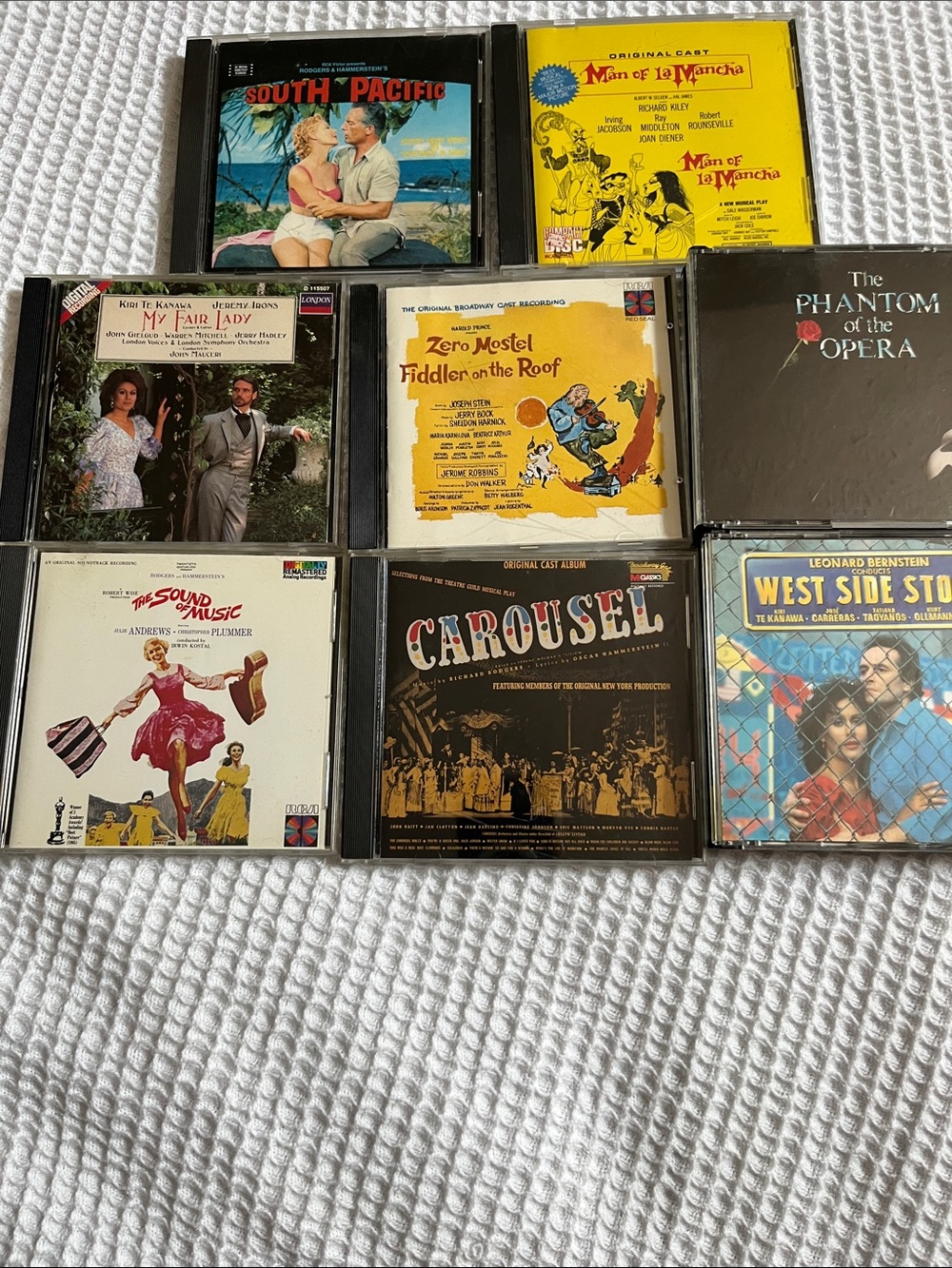 8 Assorted Musical Cast Album CD Collection - Multi-Color